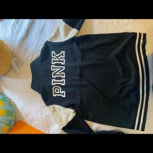 Black and white quarter zip jacket